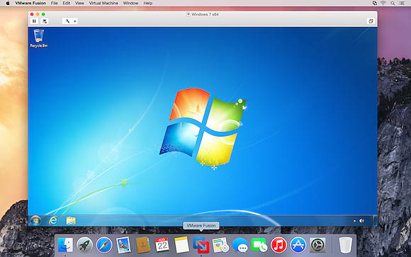VMware Fusion 7 main window