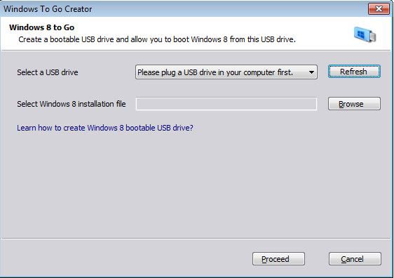 Windows 8 To Go Creator
