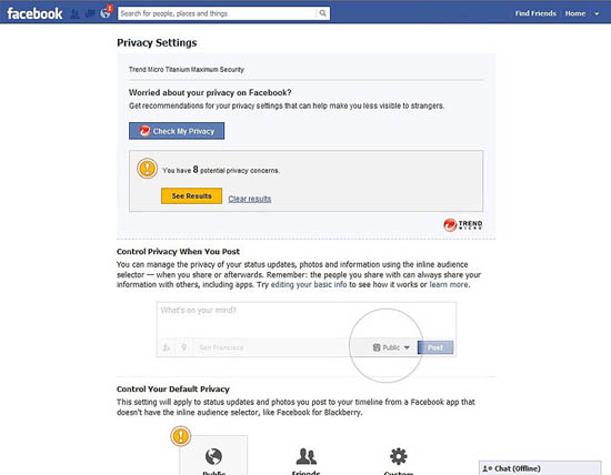 Trend Micro Facebook protection