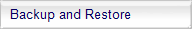 Backup and Restore