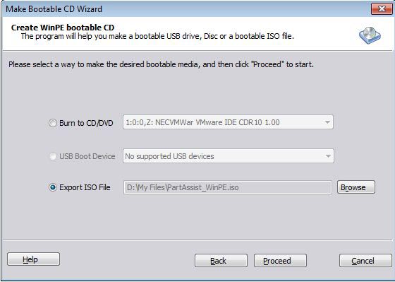 Make Bootable CD Wizard